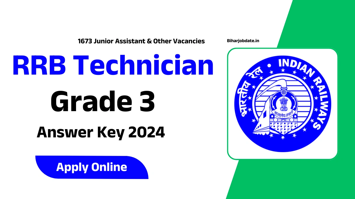 RRB Technician Grade 3 Answer Key 2024